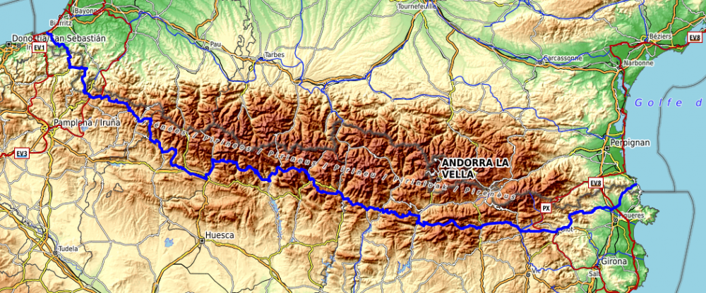 L&auml;ngs durch die spanischen Pyren&auml;en
